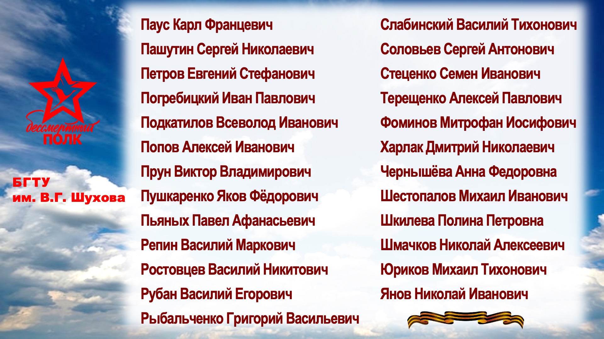 Шуховский Бессмертный полк. Слайд 2