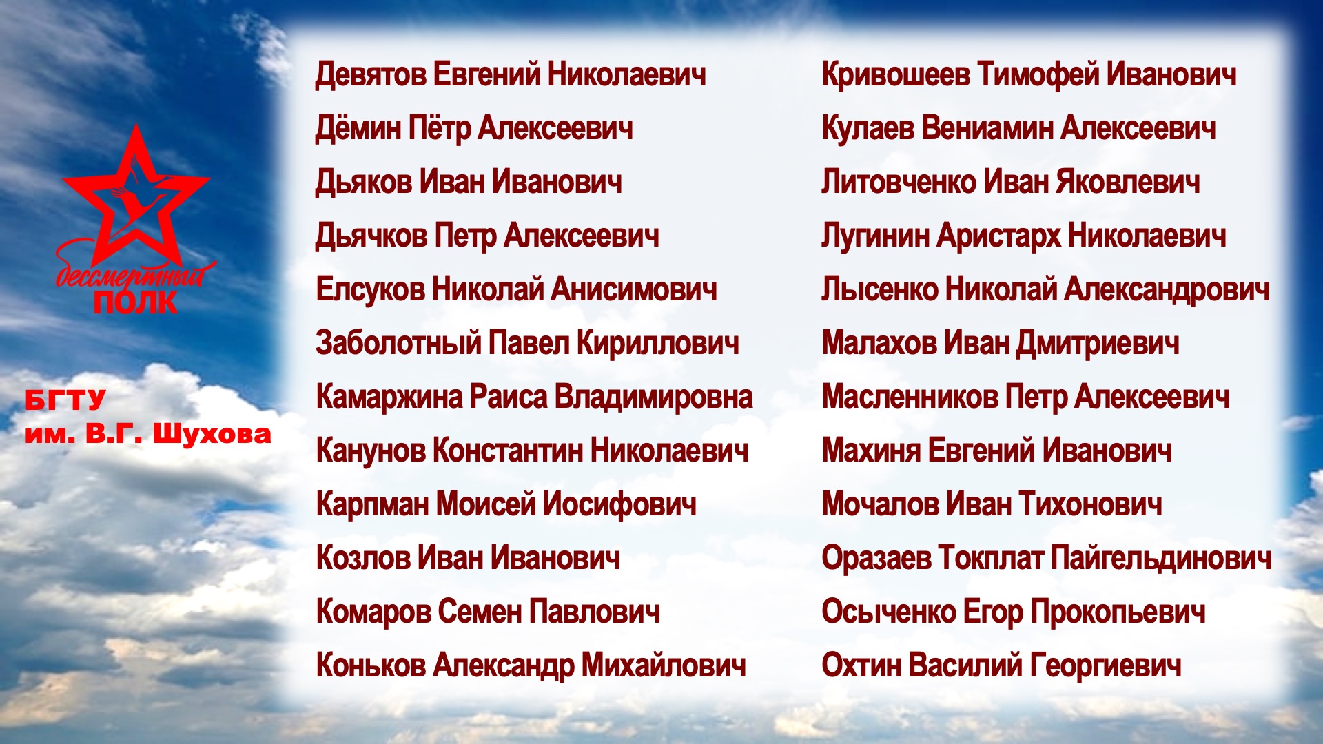 Шуховский Бессмертный полк. Слайд 3